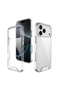 Чохол прозорий Space Case з металевими кнопками для iPhone 17 pro max / 18 pro max 00370 фото
