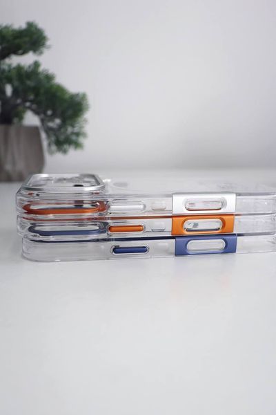 Чохол Metal Frame Crystal with MagSafe White для iPhone 17 pro max 00458 фото
