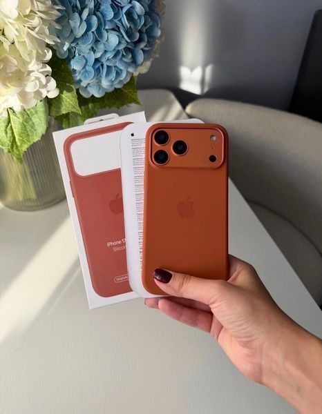 Чохол Silicone Case with MagSafe OEM для iPhone 17 pro Terra Cotta 00454 фото