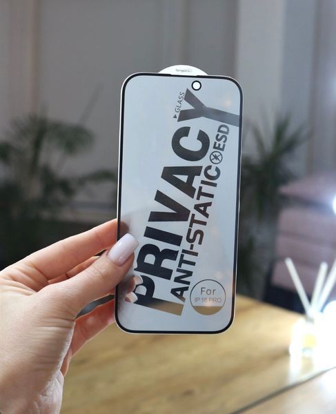 Захисне скло Anti-static|антишпигун для iPhone 12 pro max 00135 фото