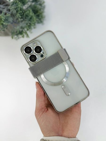 Чохол Shining with MagSafe для iPhone 17 pro max Silver 00455 фото