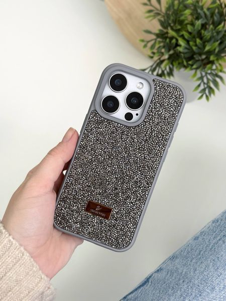 Чохол Swarovski Case Grey для iPhone 16 pro 00462 фото