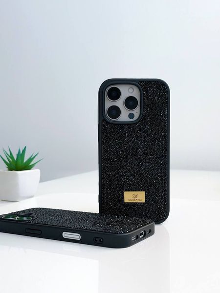 Чохол Swarovski Case Black для iPhone 15 00461 фото