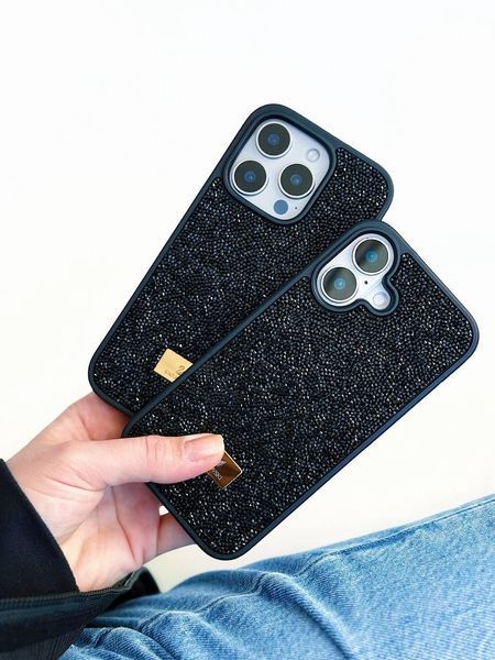 Чохол Swarovski Case Black для iPhone 15 00461 фото