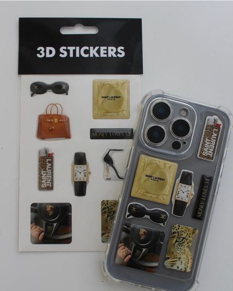 Об'ємні 3D наліпки "Gold edition"  9 стікерів 00210 фото