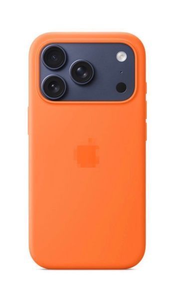 Чохол Silicone Case with MagSafe OEM для iPhone 17 pro max Orange 00454 фото