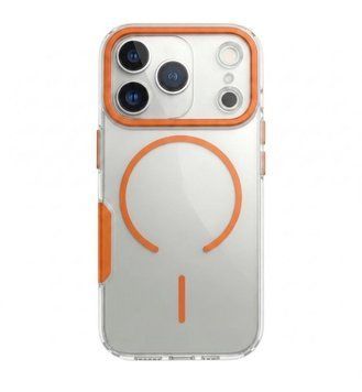 Чохол Metal Frame Crystal with MagSafe Orange для iPhone 17 pro max 00458 фото