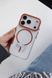 Чохол Metal Frame Crystal with MagSafe Orange для iPhone 17 pro max 00458 фото 3