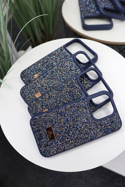 Чохол Swarovski Case Blue для iPhone 14 pro max 00462 фото