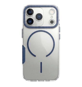 Чохол Metal Frame Crystal with MagSafe Blue для iPhone 17 pro max 00458 фото