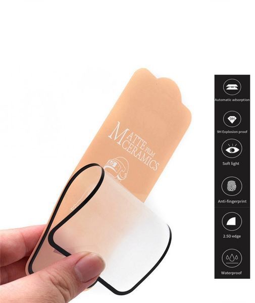 Захисне гнучке скло-плівка 9D Ceramic Matte для iPhone 12/12 pro 00150 фото